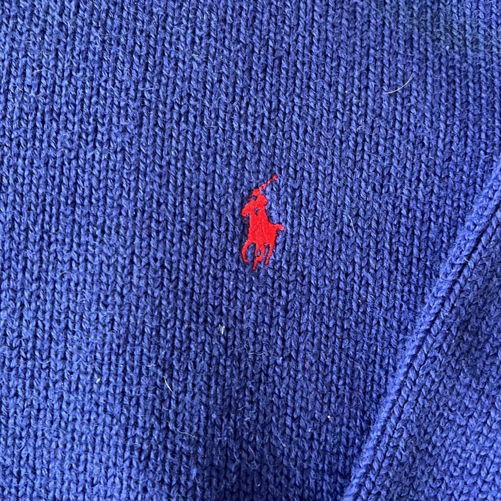 Men’s Polo Ralph Lauren Royal Blue Crewneck Sweater, 100% cotton, XL - Picture 3 of 5